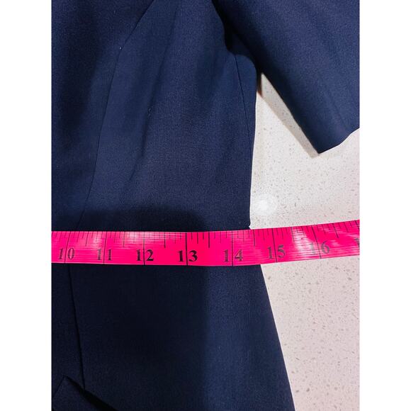 J. CREW Short Sleeve Mini Bi-Stretch Wool Dress Navy Blue Women's 6 Small - Picture 9 of 10